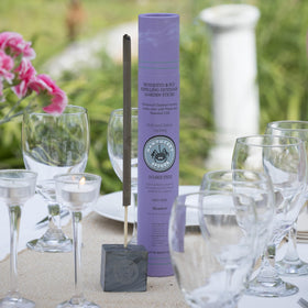 Nantucket Spider mosquito sticks with meadow scent lit for outdoor relaxing moments