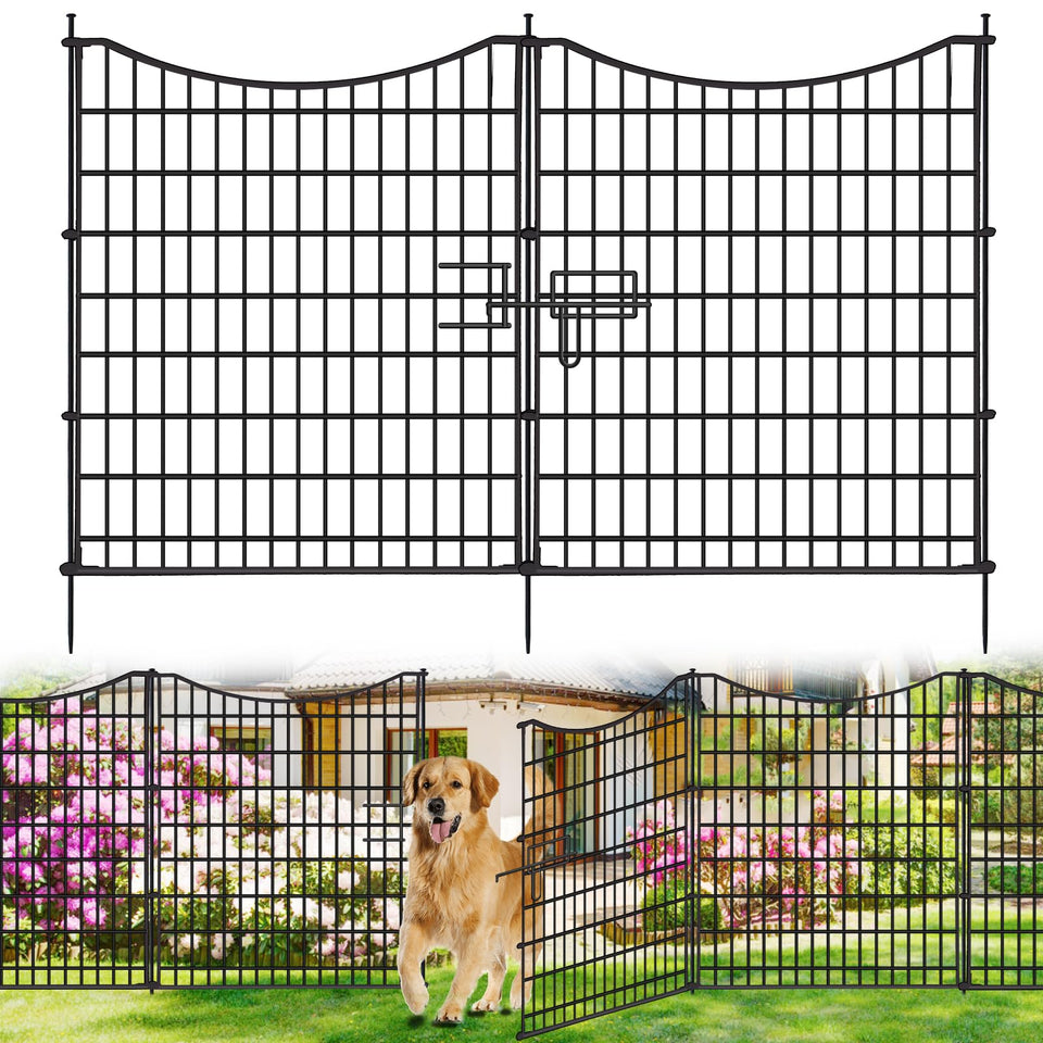 NANYEZH 18-panel decorative fence with gate for quick access and setup.