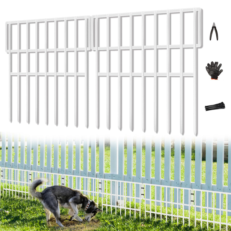NANYEZH 25-panel fence extended to form a wide barrier for pets and garden edges