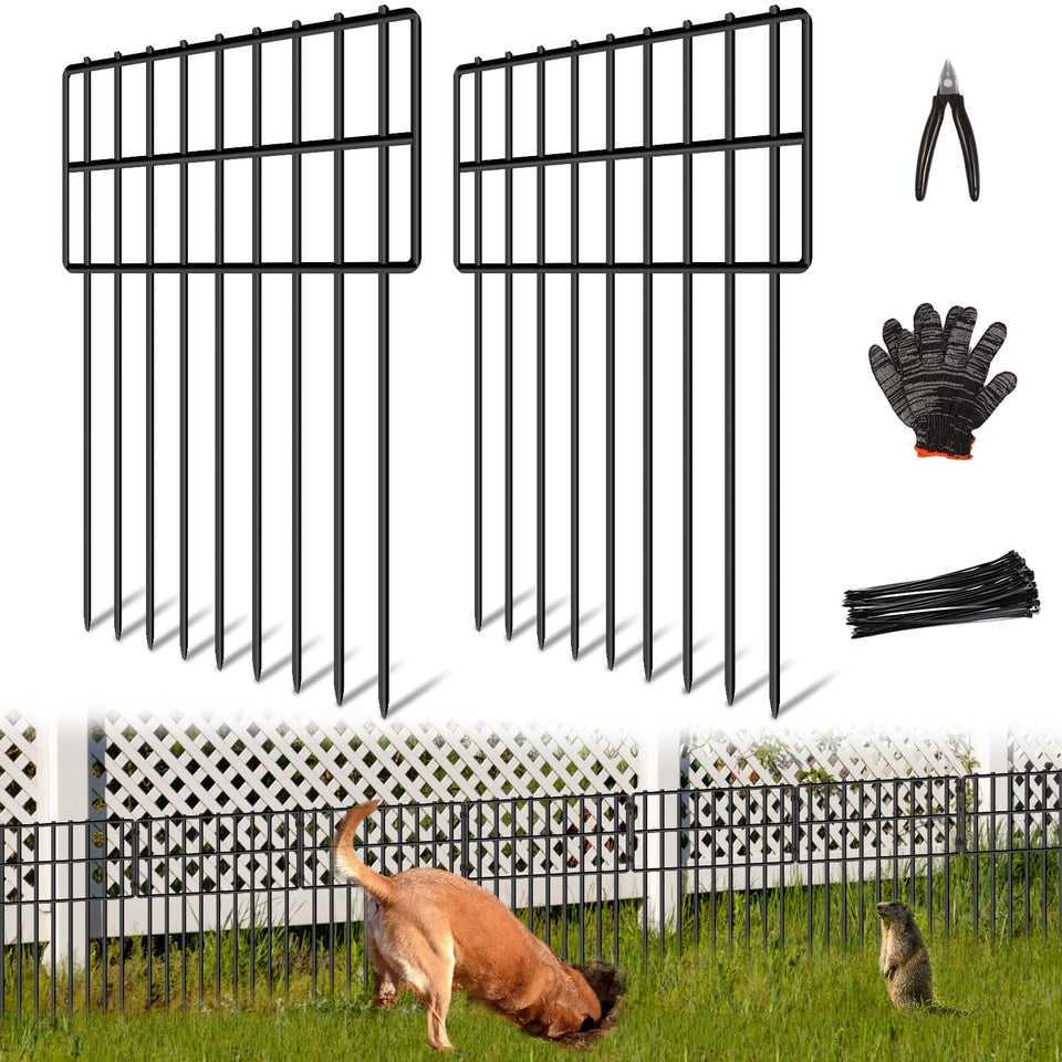 NANYEZH 25-panels garden fence overview shows a versatile boundary that helps deter digging.