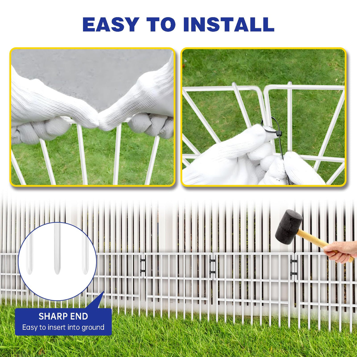 NANYEZH decorative white garden fence adding aesthetic appeal