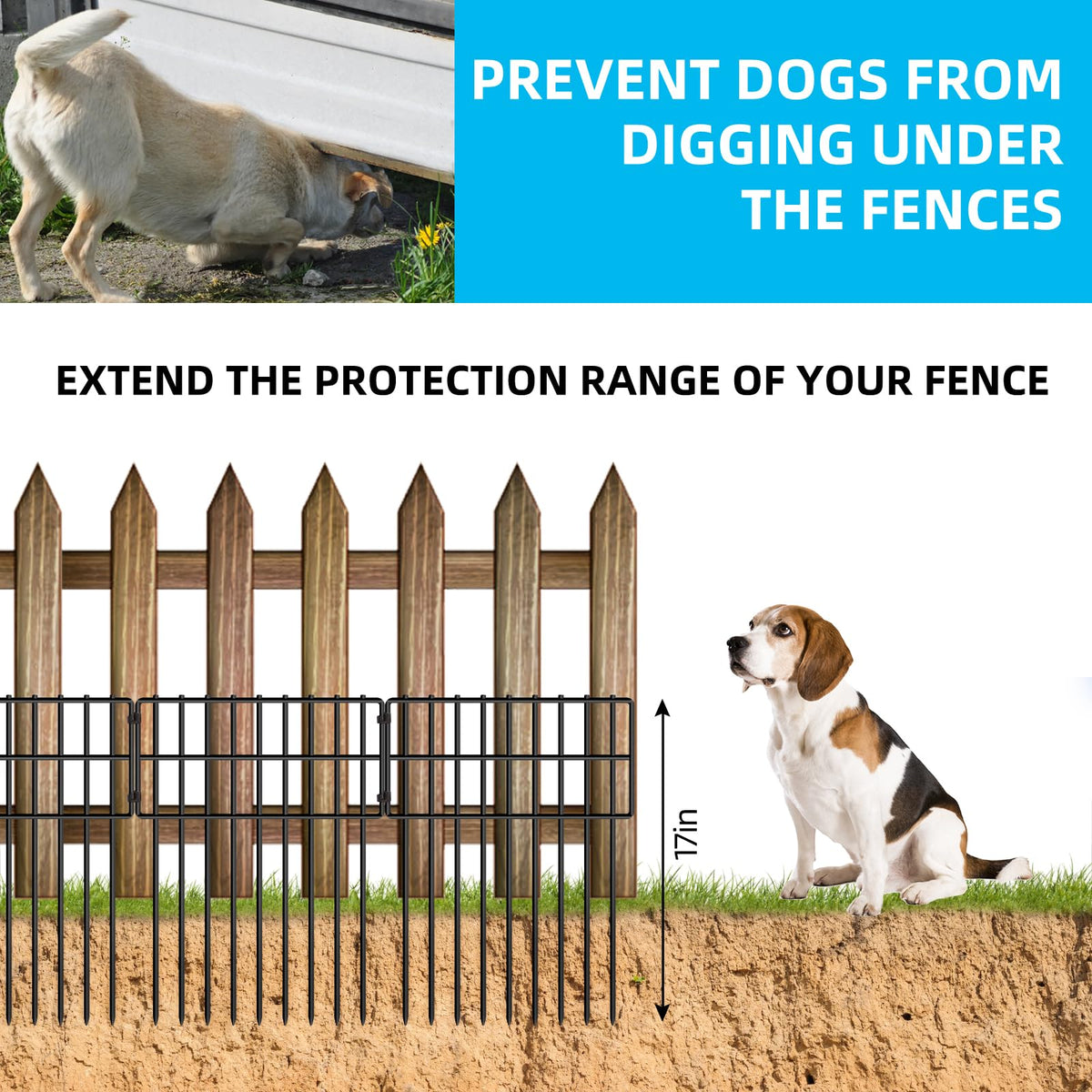 NANYEZH gap spacing 1.25in close-up highlights base gaps and small-animal deterrence.