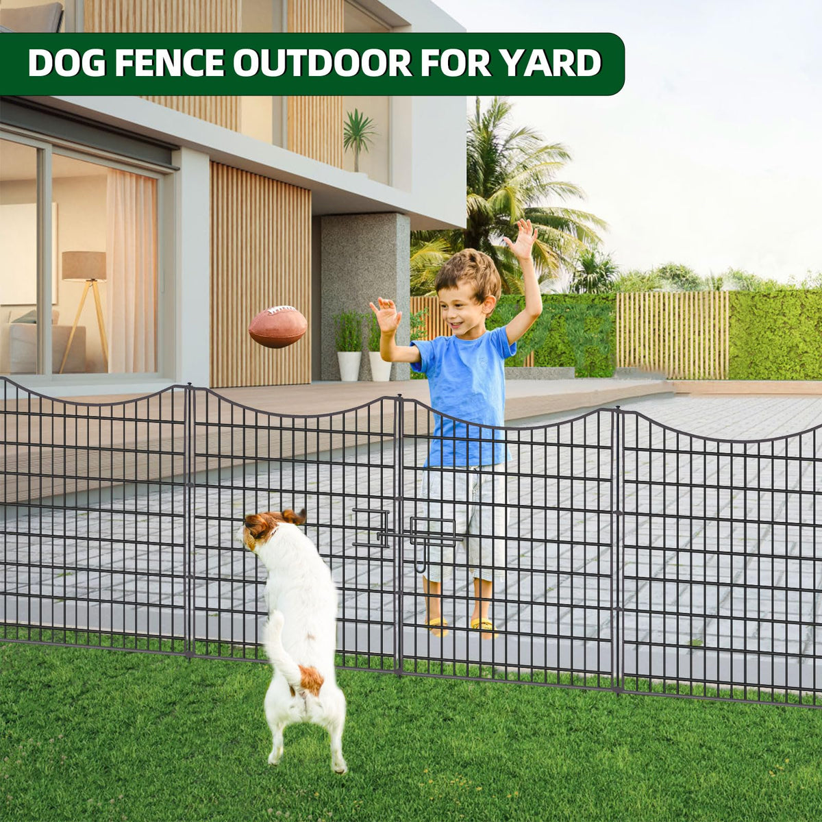 NANYEZH outdoor fence panels arranged as animal barrier for garden protection.