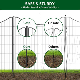 NANYEZH classic metal fence blends with any garden style.