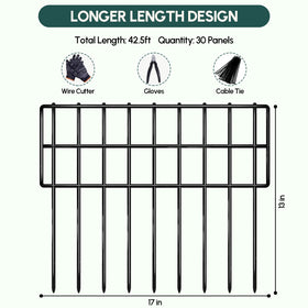 NANYEZH rustproof metal fence with decorative top frame for outdoor use