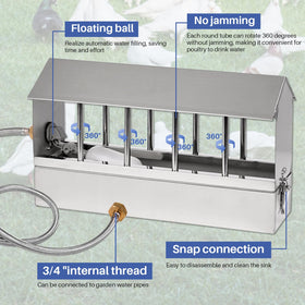 NAOEDEAH 10-water-windows design allows feeding several birds at once