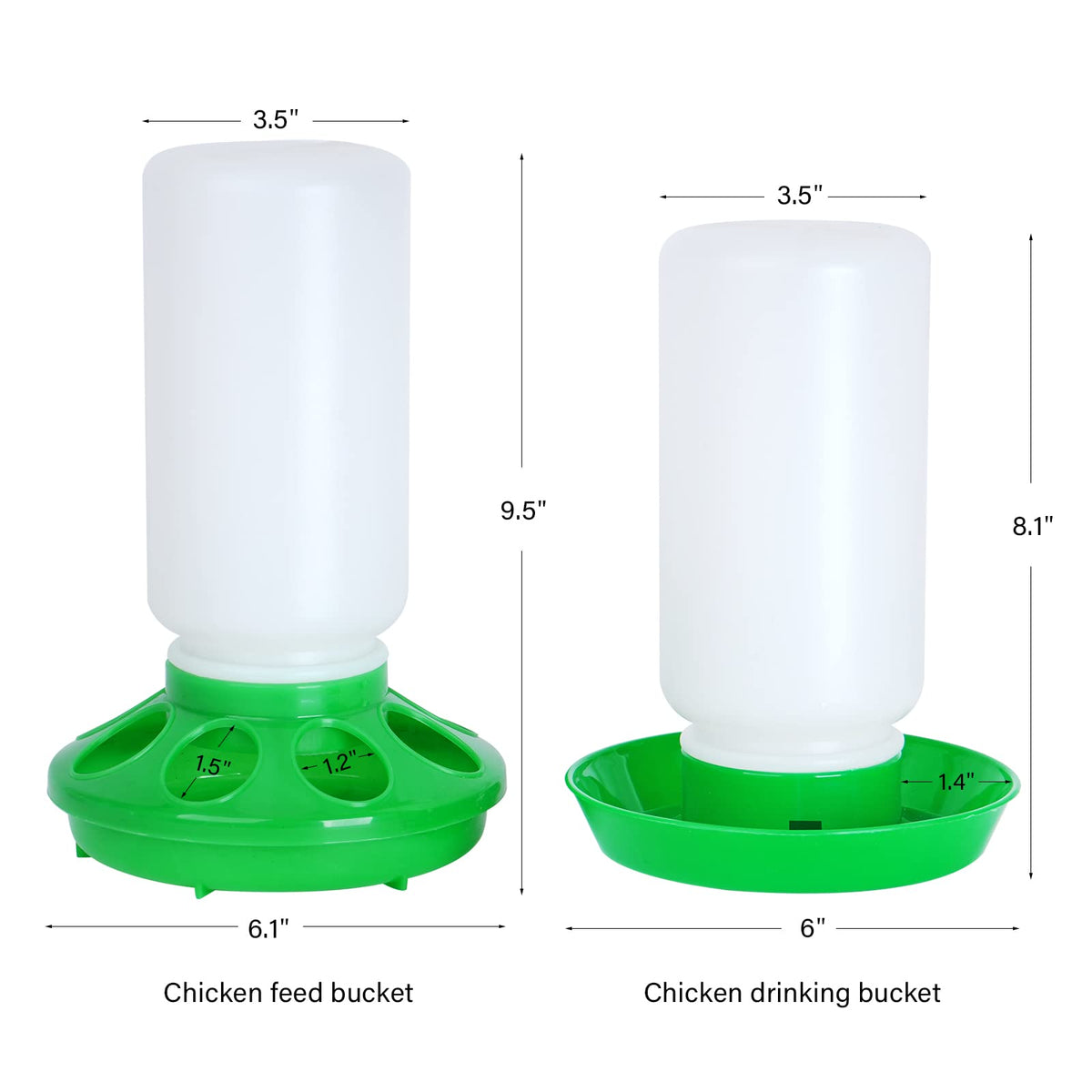 NAOEDEAH durable plastic construction ensures long-lasting poultry supplies.