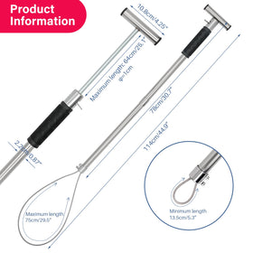 NAOEDEAH portable two-section pole folds for easy storage.