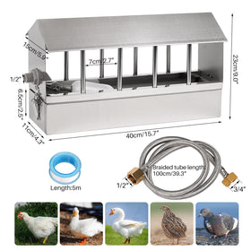 NAOEDEAH poultry waterer compatible with chickens ducks turkeys and more