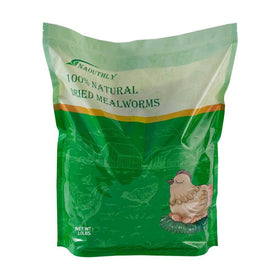 NAOUTHLY bulk dried mealworms in bag close-up showing premium non-GMO feed