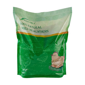 NAOUTHLY bulk dried mealworms bag showing premium packaging and long-term storage potential