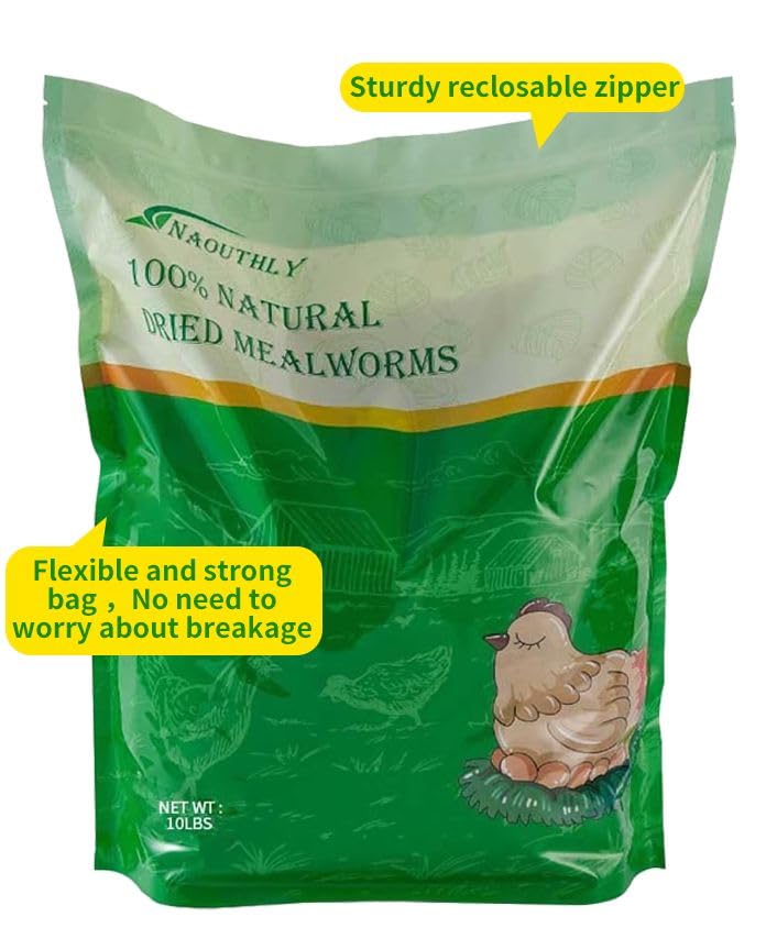 NAOUTHLY dried mealworms resealable pack demonstrates convenient storage and freshness