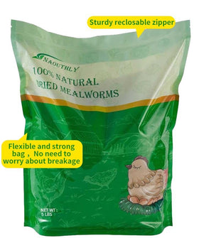 NAOUTHLY mealworms closeup highlights protein-rich feed for healthy poultry