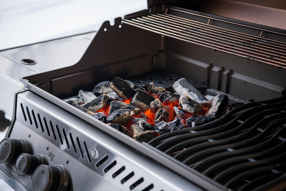 Napoleon cast iron charcoal tray with durable build, made in China.