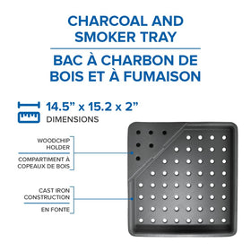 Napoleon charcoal tray lighting up quickly using bottom gas burner.