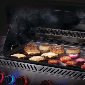Napoleon griddle insert 26x16 surface enables large batches and even searing.
