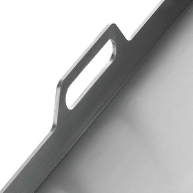 Napoleon griddle insert integrated grease traps keeps grill clean during cooking.