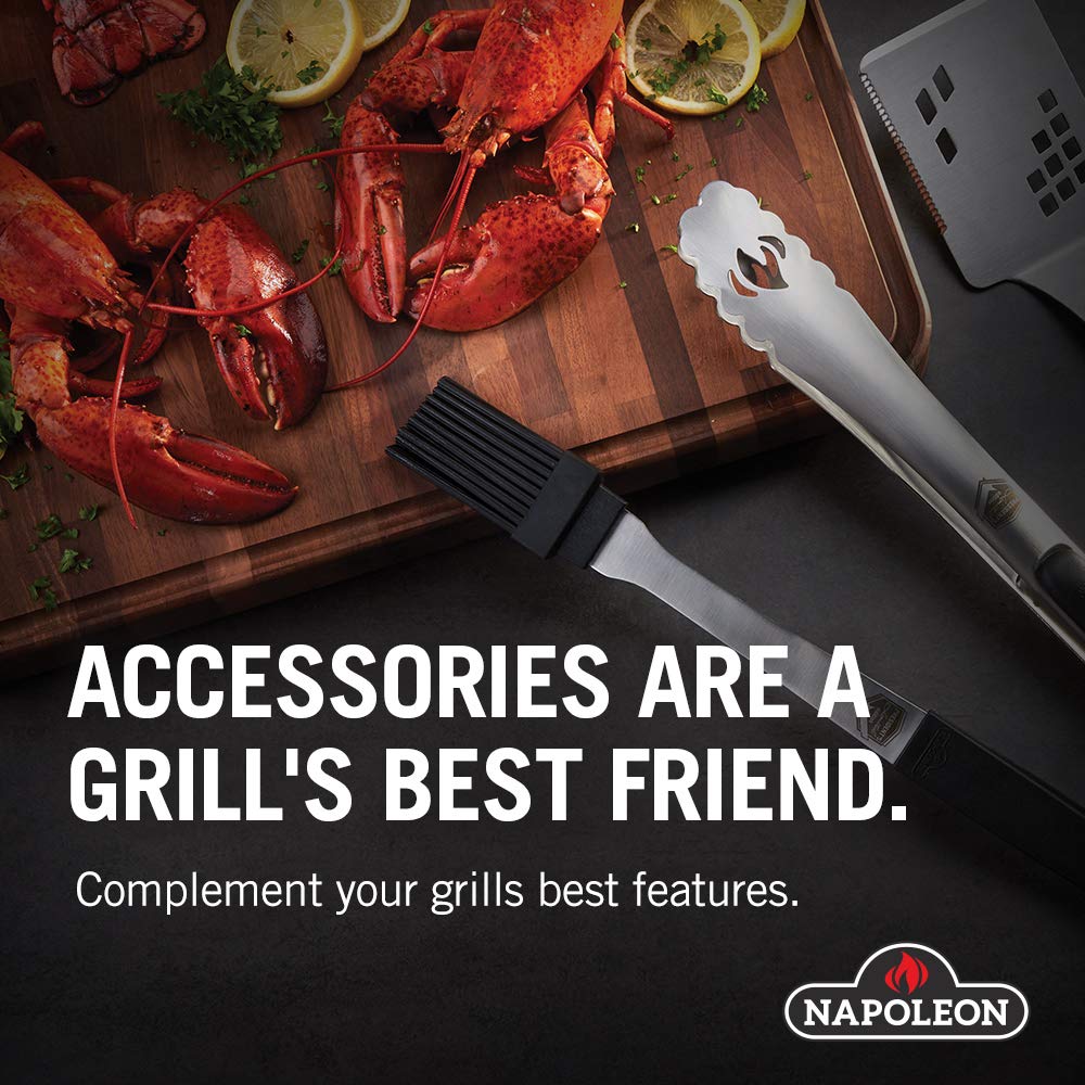 Napoleon Grill Mat fire-resistant design shields against sparks when using charcoal