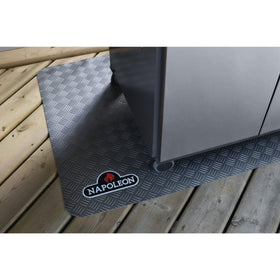Napoleon Grill Mat gray non-slip surface adds safety during outdoor cooking