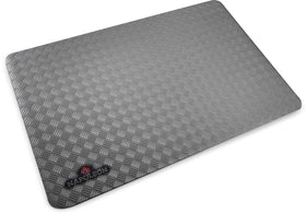 Napoleon Grill Mat under grill with diamond pattern protects deck from oil spills