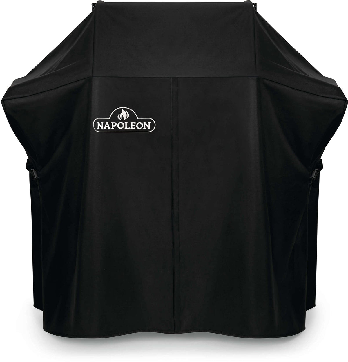 Napoleon Rogue 525 grill cover front view protects against weather and UV fade.