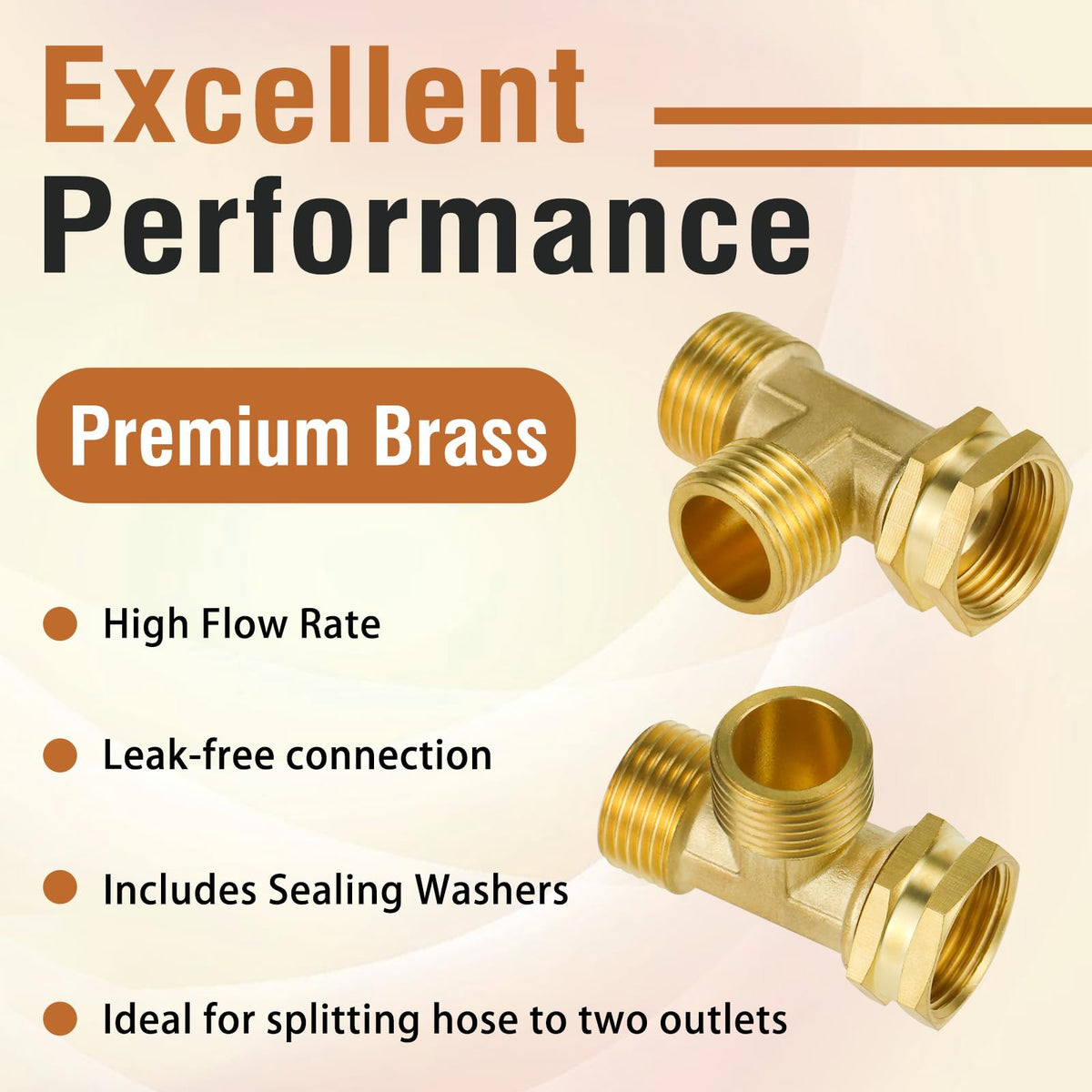 Napredak garden hose full-port fitting maintains steady water flow.