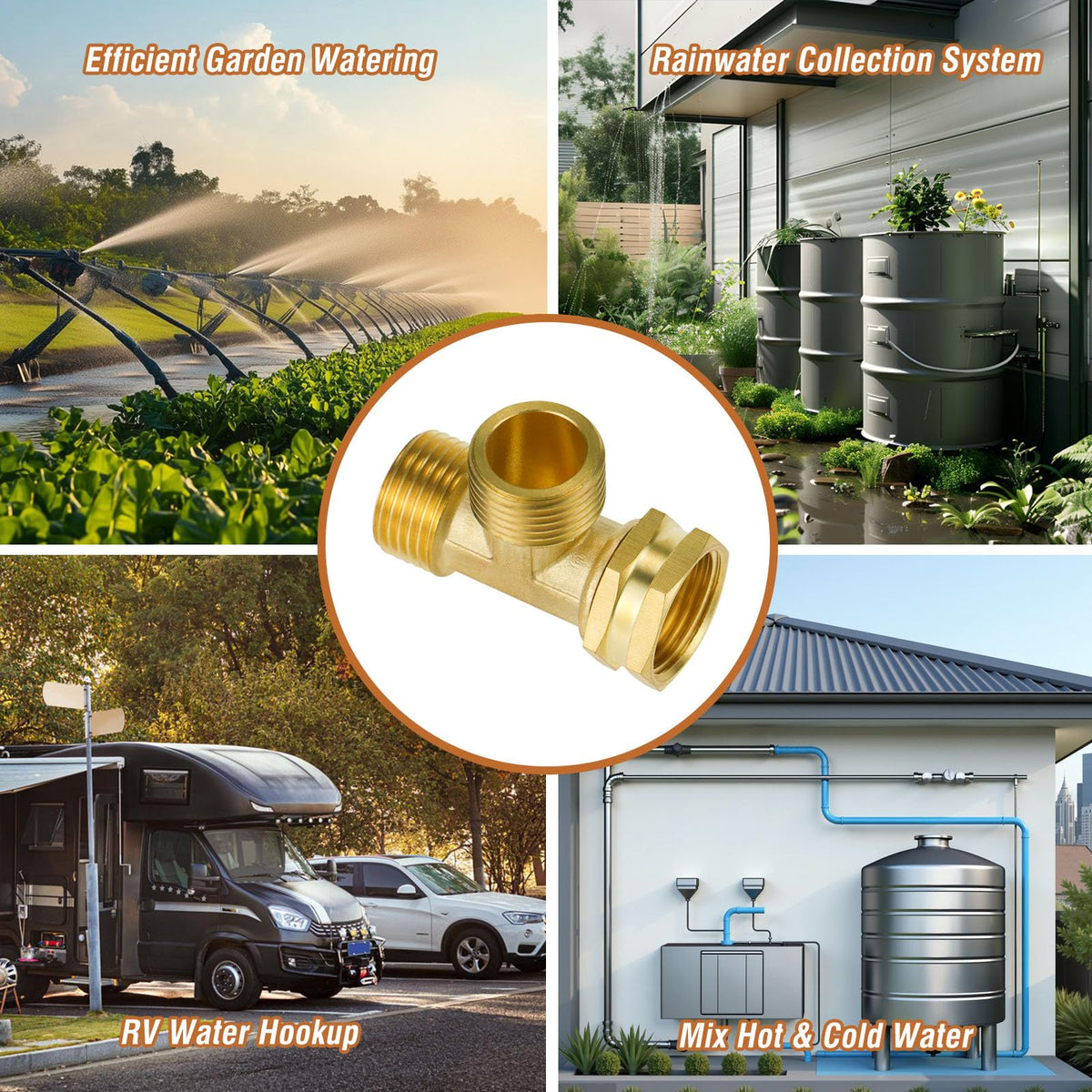 Napredak irrigation system tee connection supports efficient watering layouts.