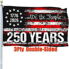 NASIAN 250th Anniversary flag, front view, durable 3x5 banner for patriotic display.