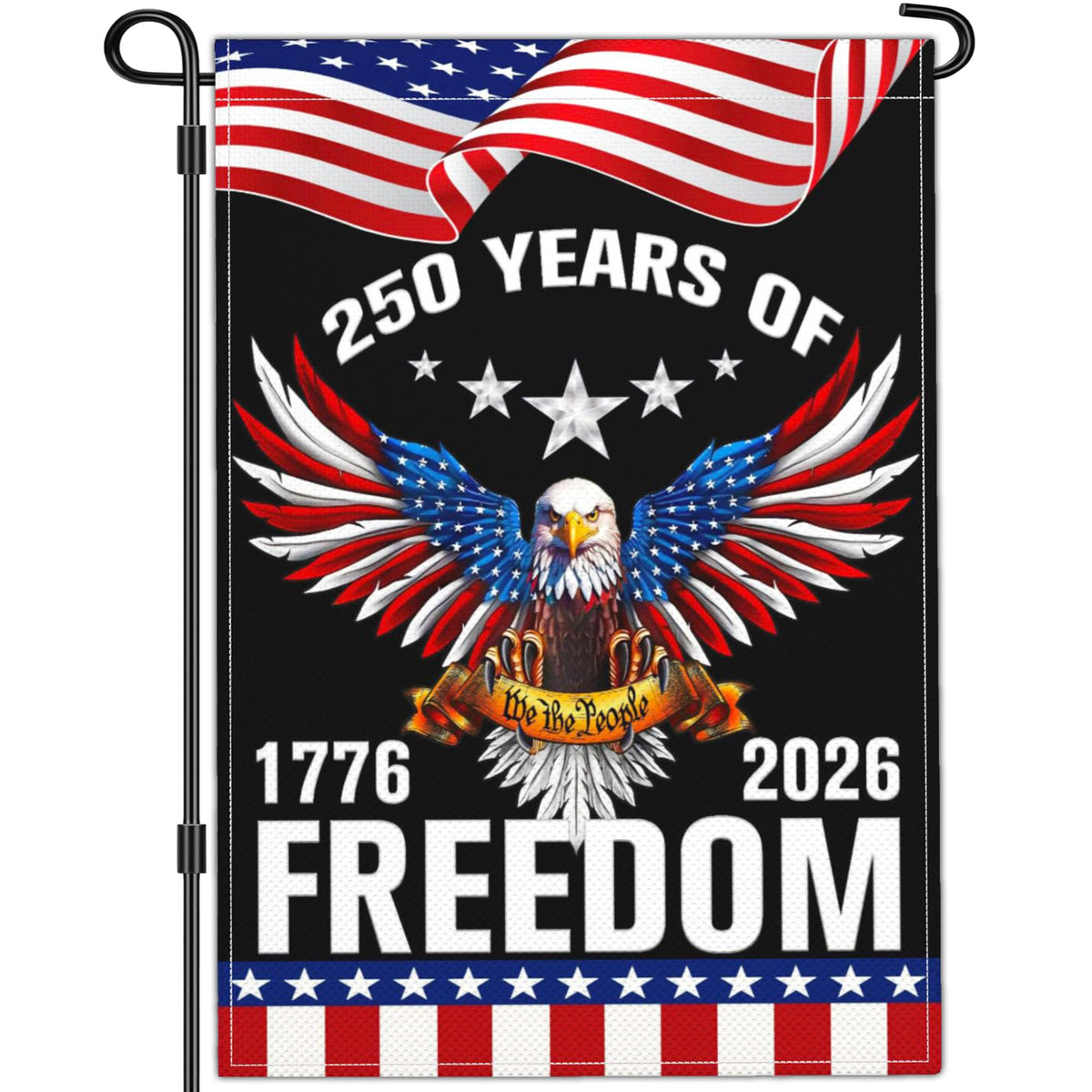 NASIAN 250th anniversary flag front yard display for vibrant curb appeal and festive patriotism.