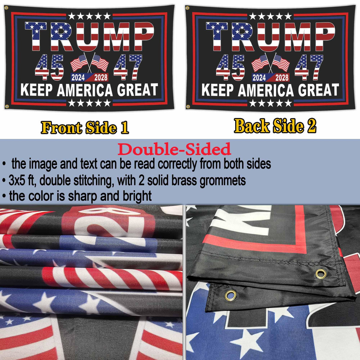 NASIAN flag features brass grommets for easy hanging on a pole