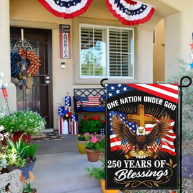 NASIAN USA flag double-sided print reads correctly from either direction.