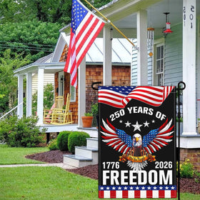 NASIAN USA garden flag durable polyester withstands rain and sun.
