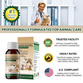 Farm scene with NateNight Ivermectin bottle for everyday livestock care.