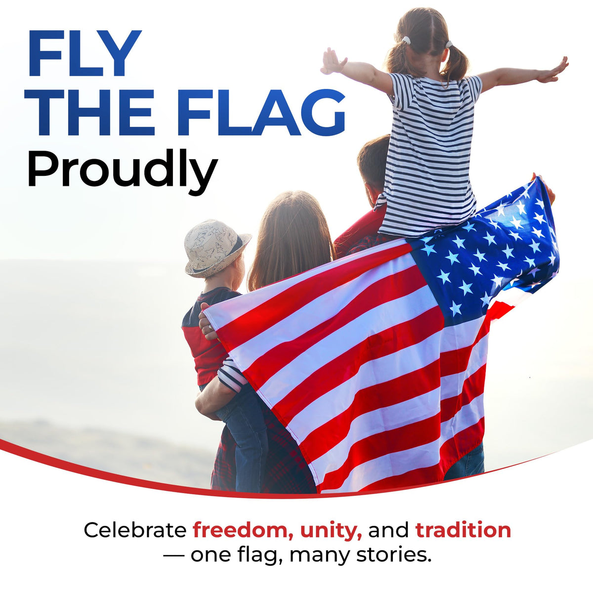 NatFlag American flag with brass grommets for secure, long-lasting hanging