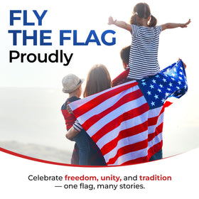 NatFlag American flag with brass grommets for secure, long-lasting hanging