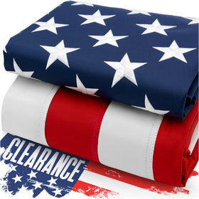 NatFlag American flag outdoors with embroidered stars for enhanced visual appeal