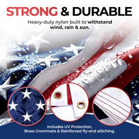 NatFlag American flag crafted from heavyweight polyester for weather resistance