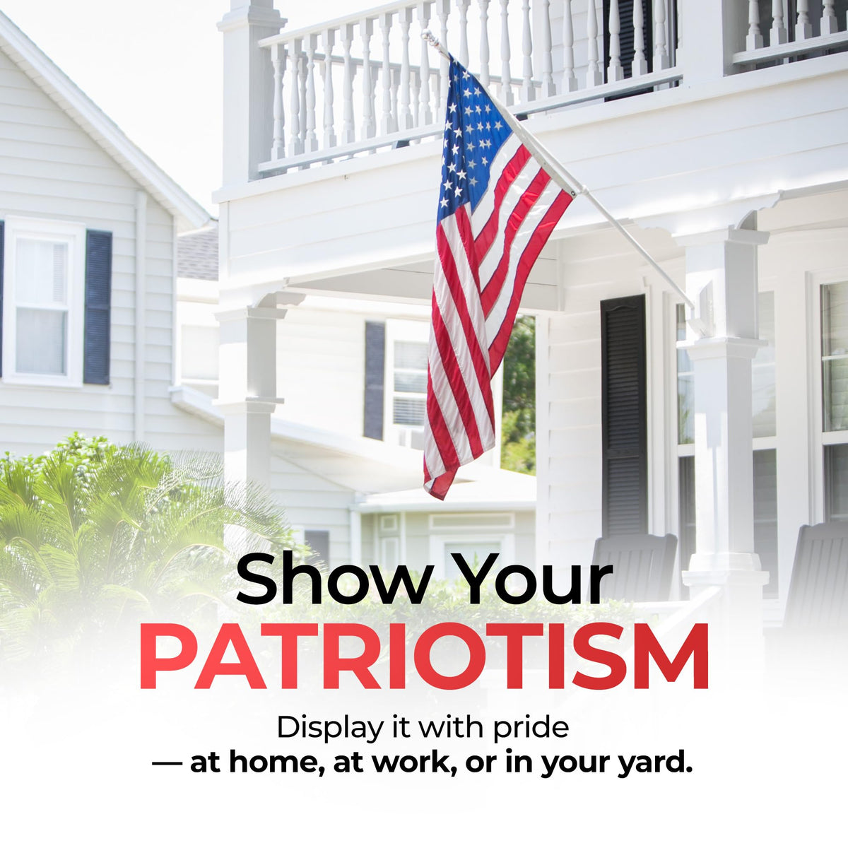 NatFlag American flag with quadruple-stitched fly hem for added wear resistance