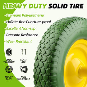 National Standard NHS flat-free tire for light to heavy-duty tasks
