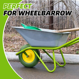 National Standard wheelbarrow tire on steel rim for a durable upgrade