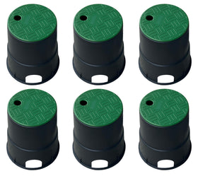 Natotela 6-inch anti-slip valve box protects outdoor sprinkler connections with durable PP
