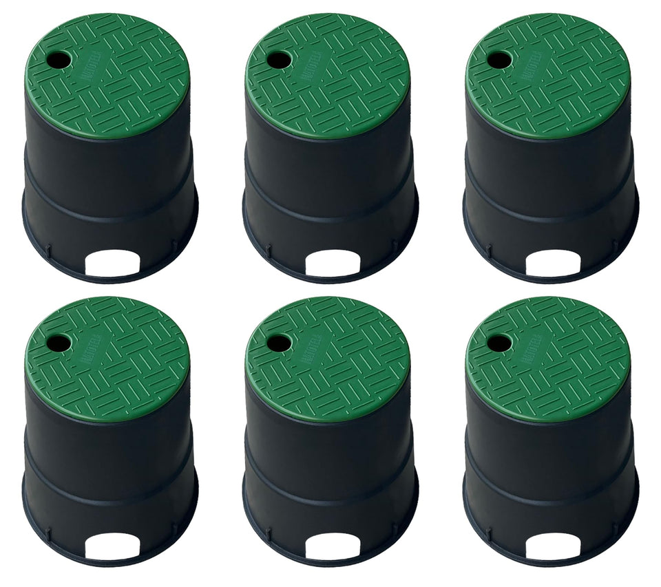 Natotela 6-inch anti-slip valve box protects outdoor sprinkler connections with durable PP