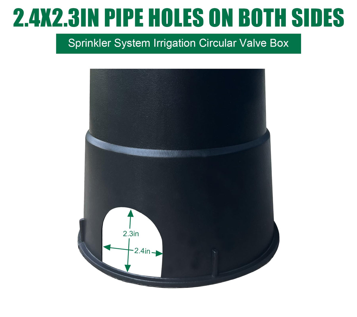 Natotela valve box with back reinforcing rib for added strength