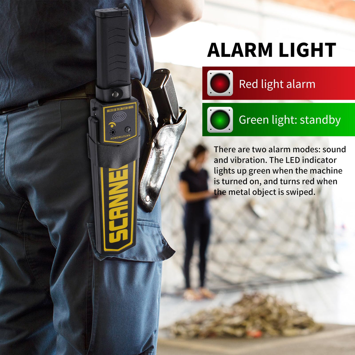 Natotinorch metal detector with holster clip for easy carry.