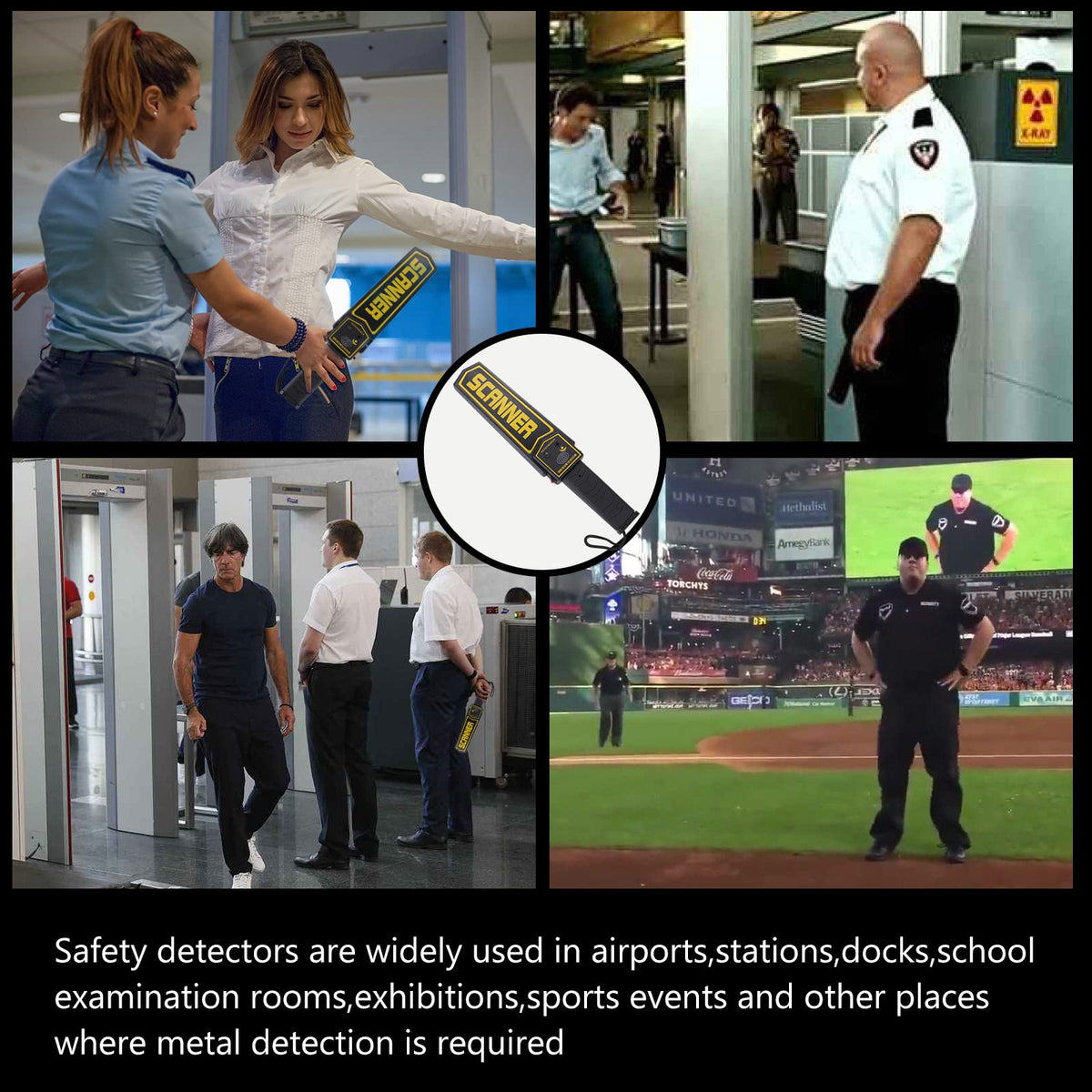 Natotinorch detector wand suited for airports, stations, schools and exhibitions