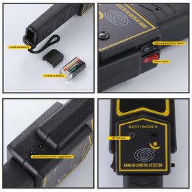 Natotinorch detector wand with alarm modes suitable for different environments