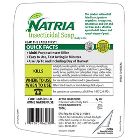 Natria insecticidal soap is an EPA-registered garden spray.