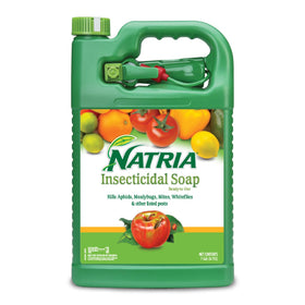 Natria Insecticidal Soap ready-to-use bottle protecting indoor and outdoor plants.