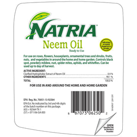 Natria Neem Oil Spray comes in a 24 oz bottle for easy use