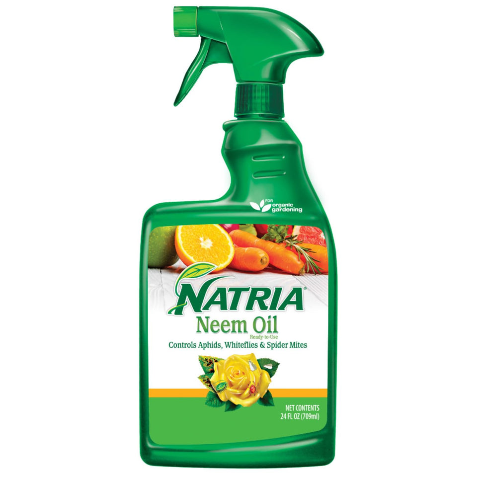 Natria Neem Oil Spray bottle front view for plant protection and easy care